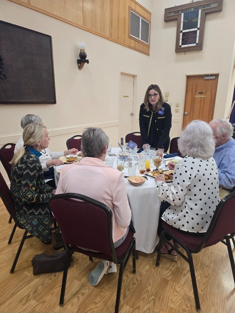 Kelly Grappe for Arkansas Secretary of State — campaign photo Kelly Grappe, candidate for Arkansas Secretary of State. Kelly Grappe visits with seniors over breakfast in Northwest Arkansas.