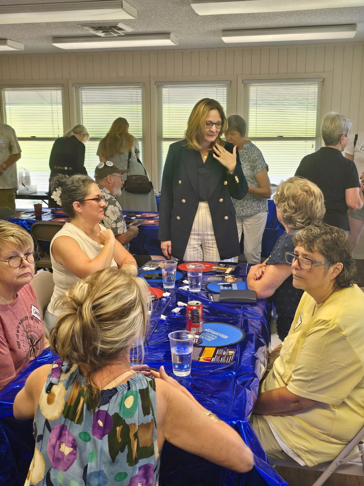 Kelly Grappe in Benton County, Arkansas — campaign photo Kelly Grappe, candidate for Arkansas Secretary of State, campaigning in Benton County, Arkansas
