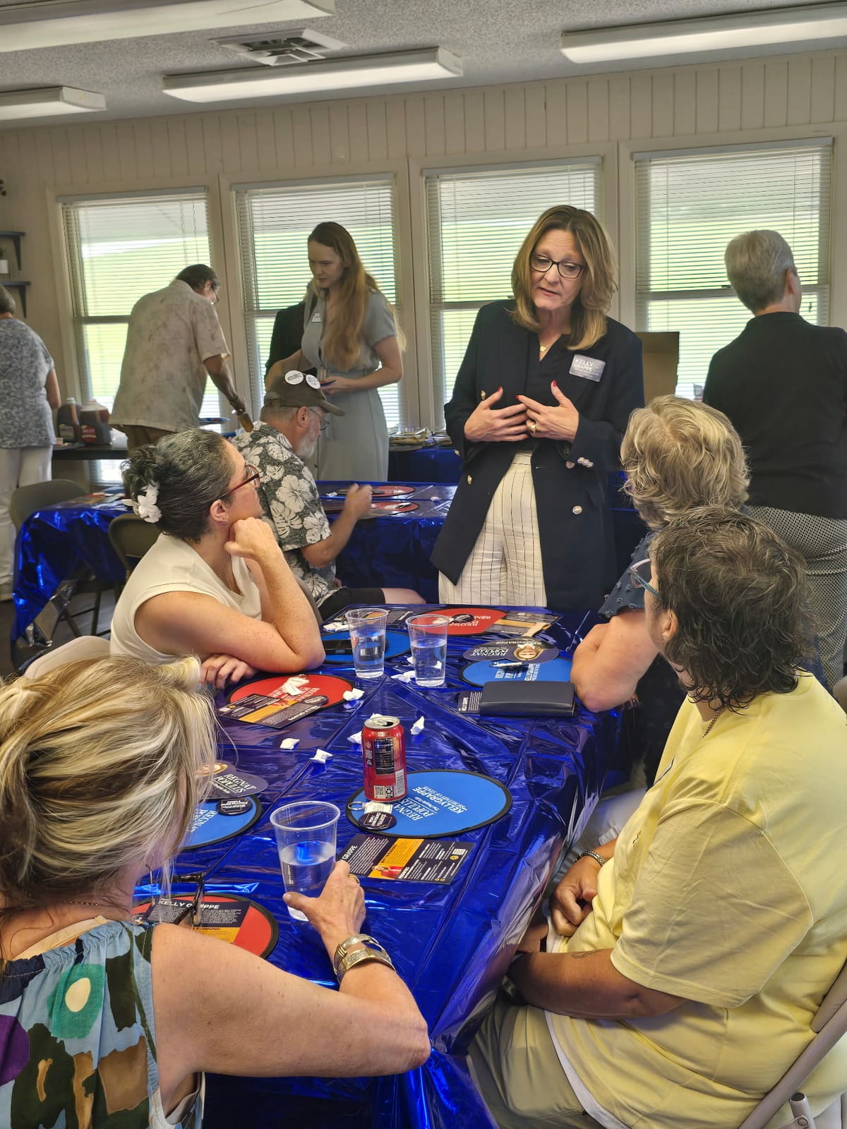 Kelly Grappe in Benton County, Arkansas — campaign photo Kelly Grappe, candidate for Arkansas Secretary of State, campaigning in Benton County, Arkansas