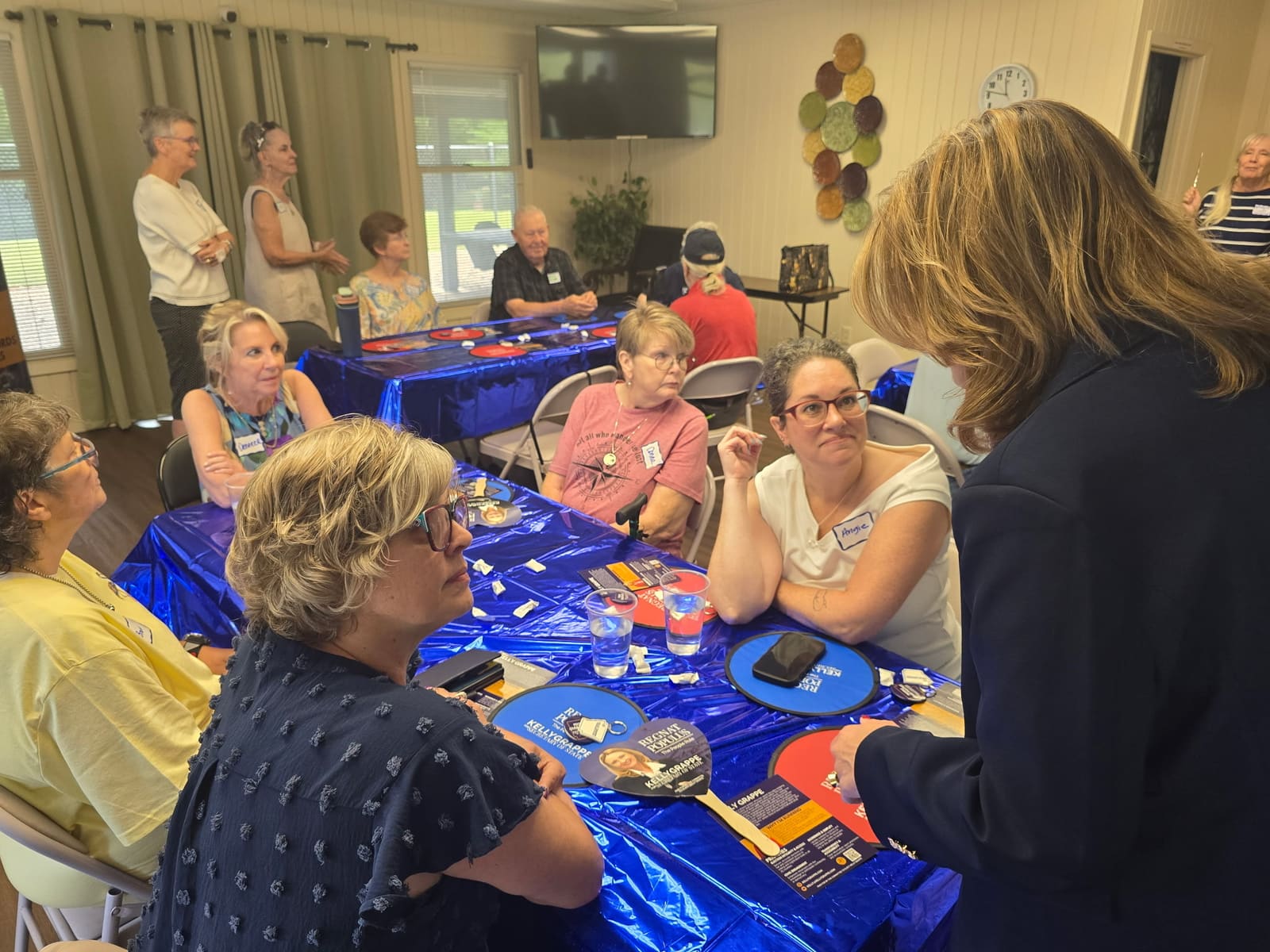 Kelly Grappe in Benton County, Arkansas — campaign photo Kelly Grappe, candidate for Arkansas Secretary of State, campaigning in Benton County, Arkansas