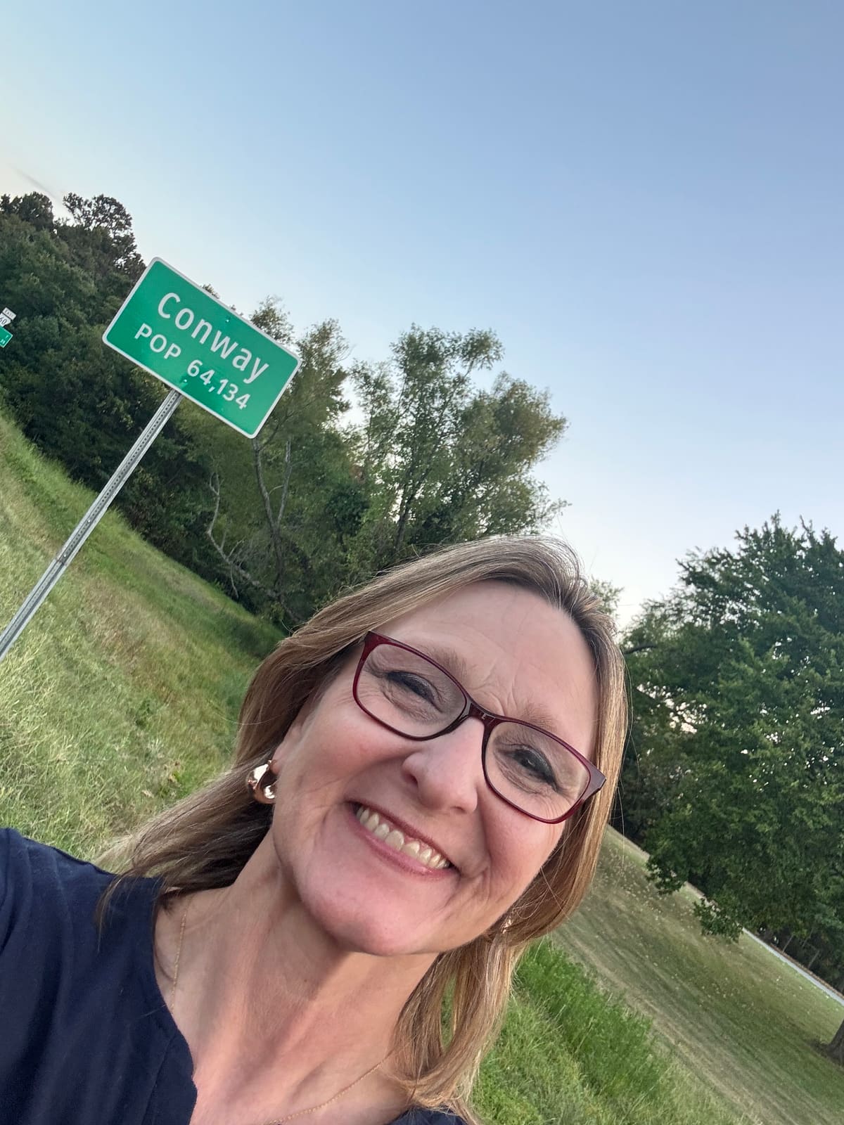 Kelly Grappe in Faulkner County, Arkansas — campaign photo Kelly Grappe, candidate for Arkansas Secretary of State, campaigning in Faulkner County, Arkansas