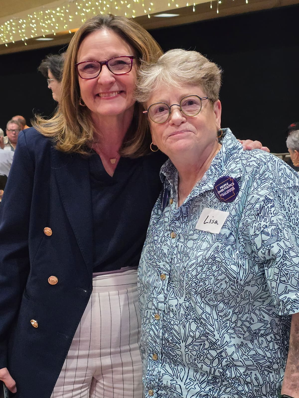 Kelly Grappe in Garland County, Arkansas — campaign photo Kelly Grappe, candidate for Arkansas Secretary of State, campaigning in Garland County, Arkansas