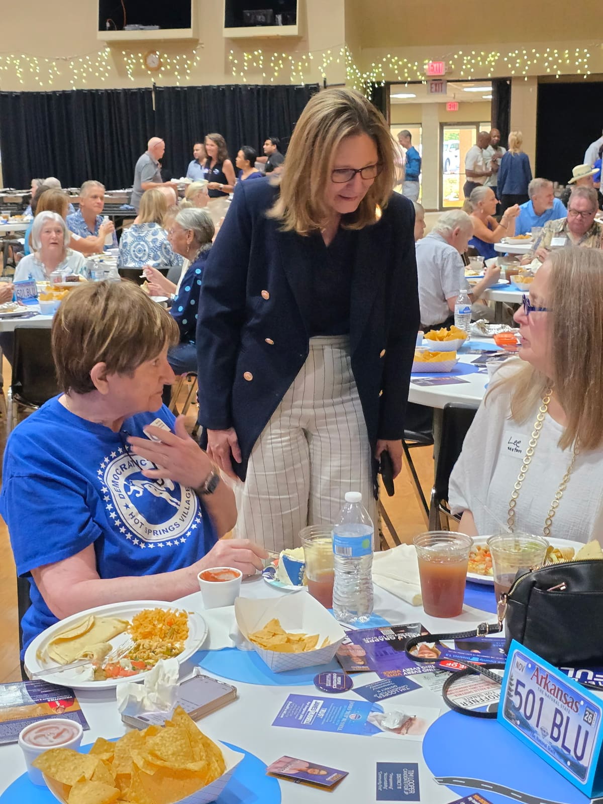 Kelly Grappe in Garland County, Arkansas — campaign photo Kelly Grappe, candidate for Arkansas Secretary of State, campaigning in Garland County, Arkansas