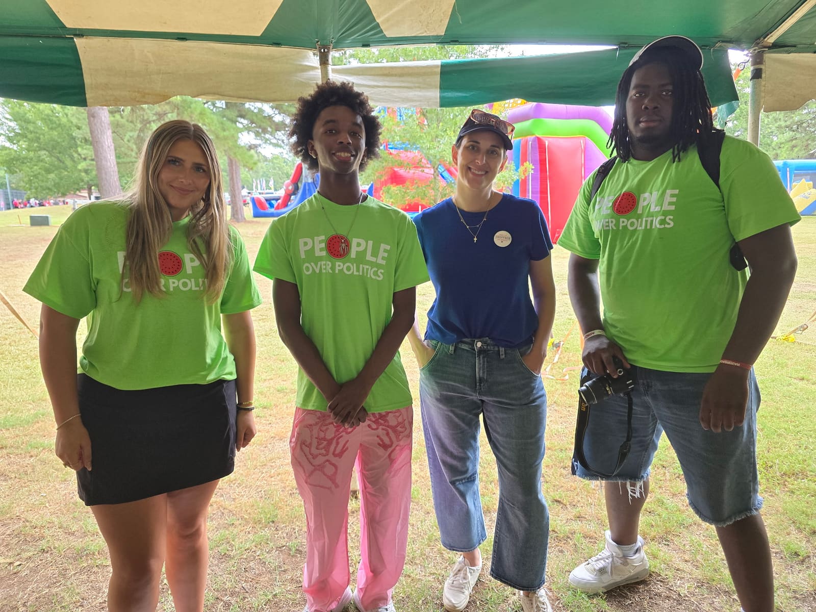 Kelly Grappe, candidate for Arkansas Secretary of State, campaigning in Hempstead County, Arkansas