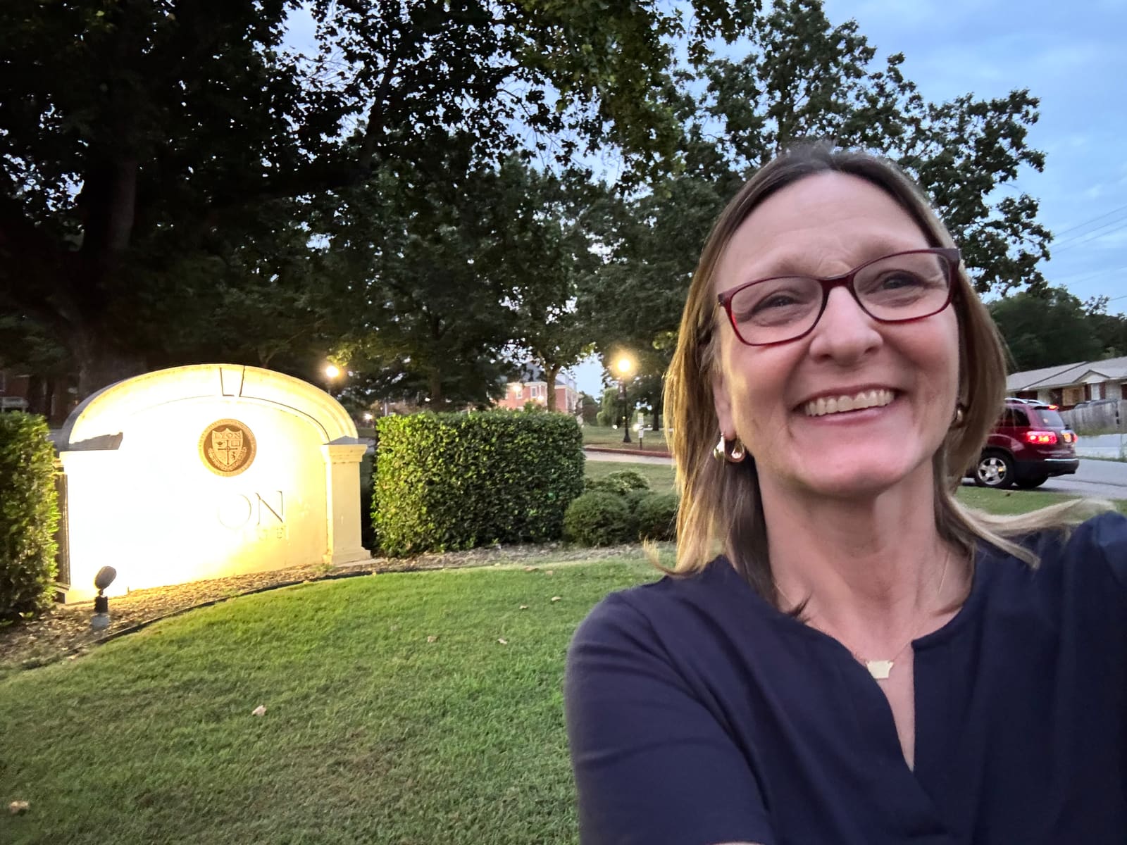 Kelly Grappe, candidate for Arkansas Secretary of State, campaigning in Independence County, Arkansas