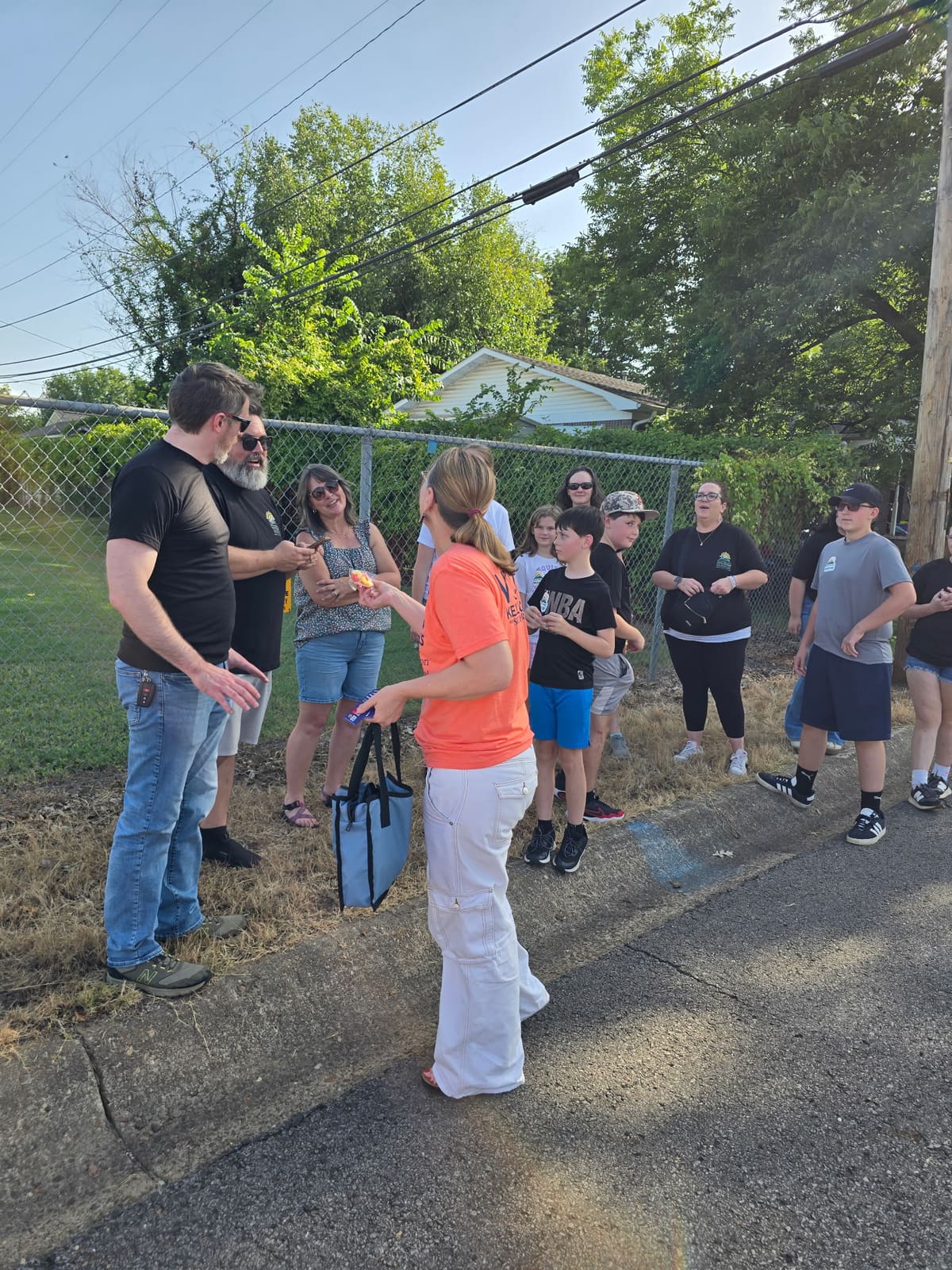 Kelly Grappe in Johnson County, Arkansas — campaign photo Kelly Grappe, candidate for Arkansas Secretary of State, campaigning in Johnson County, Arkansas