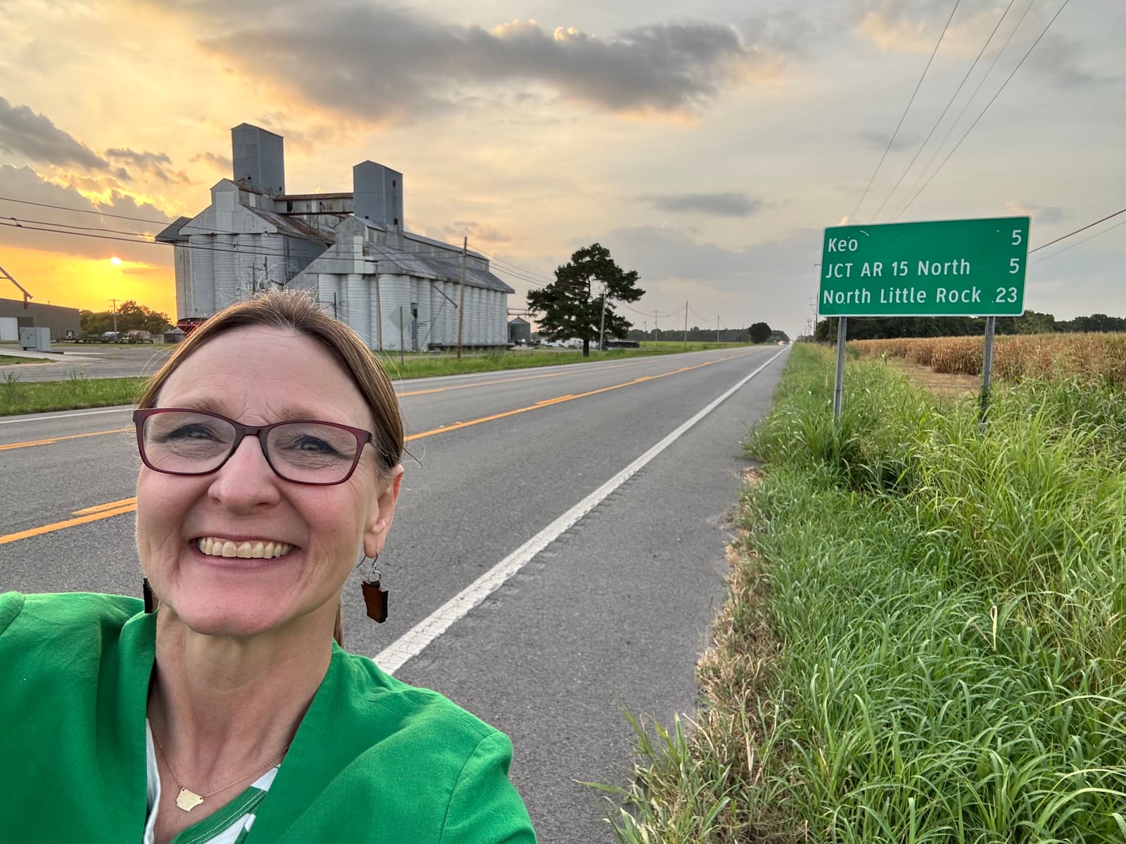 Kelly Grappe in Lonoke County, Arkansas — campaign photo Kelly Grappe, candidate for Arkansas Secretary of State, campaigning in Lonoke County, Arkansas
