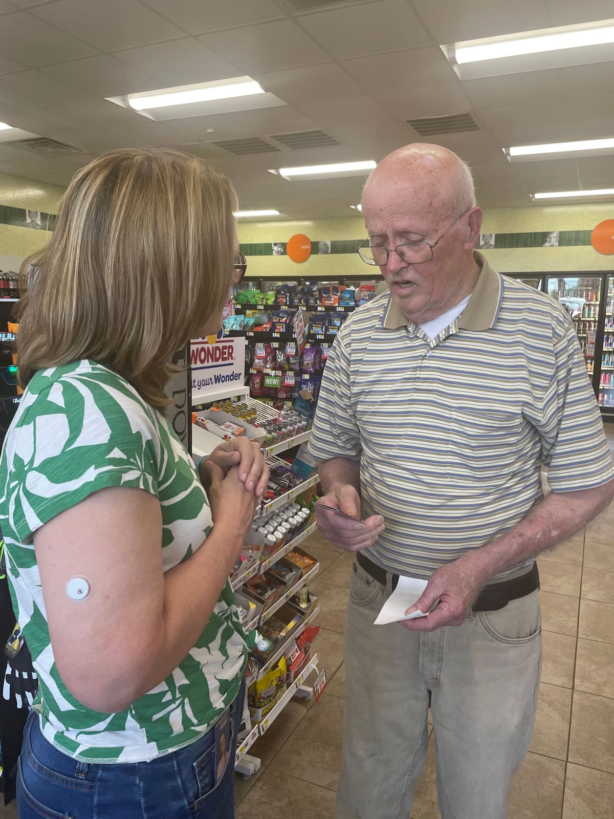 Kelly Grappe in Pike County, Arkansas — campaign photo Kelly Grappe, candidate for Arkansas Secretary of State, campaigning in Pike County, Arkansas