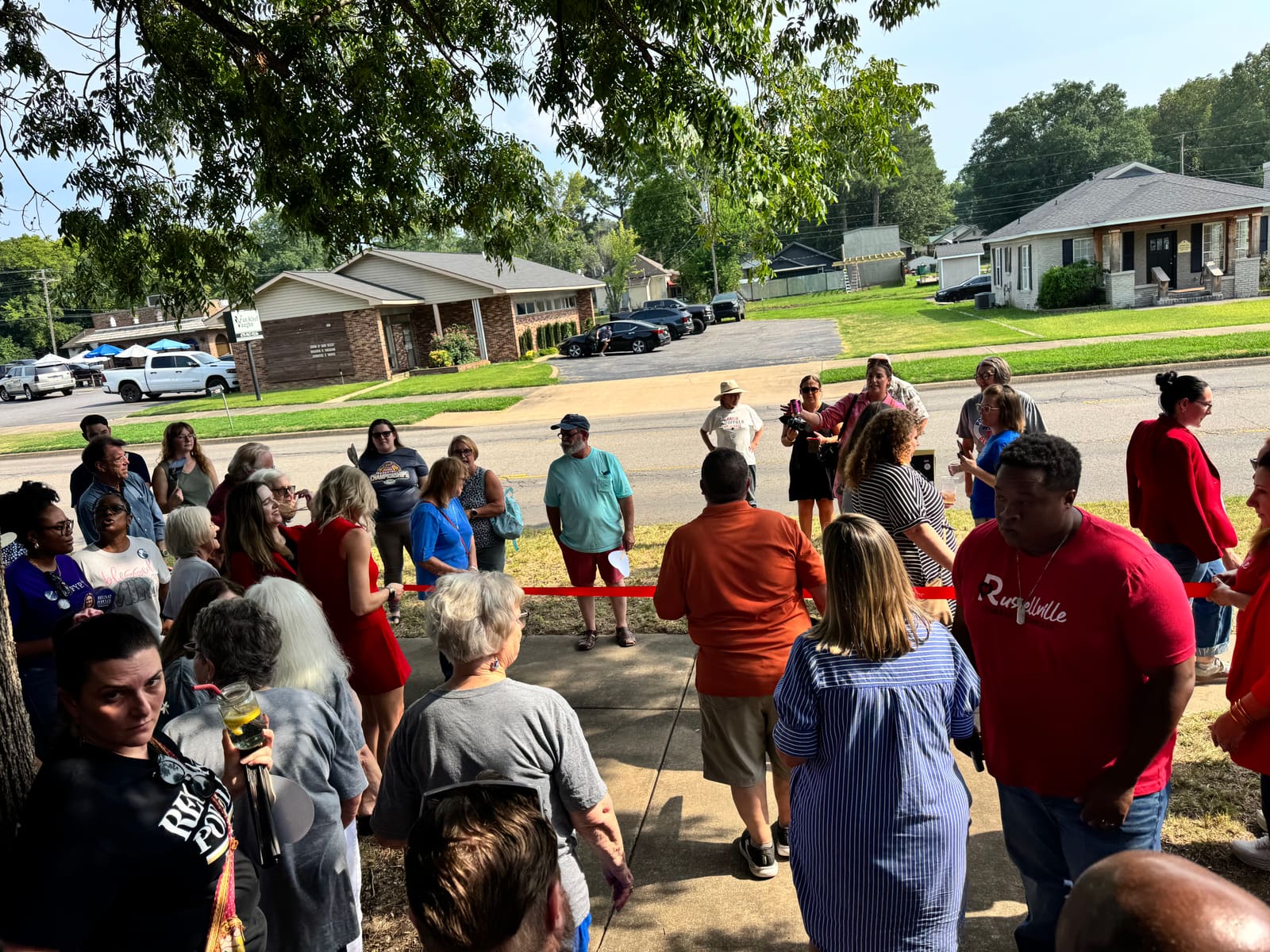 Kelly Grappe in Pope County, Arkansas — campaign photo Kelly Grappe, candidate for Arkansas Secretary of State, campaigning in Pope County, Arkansas