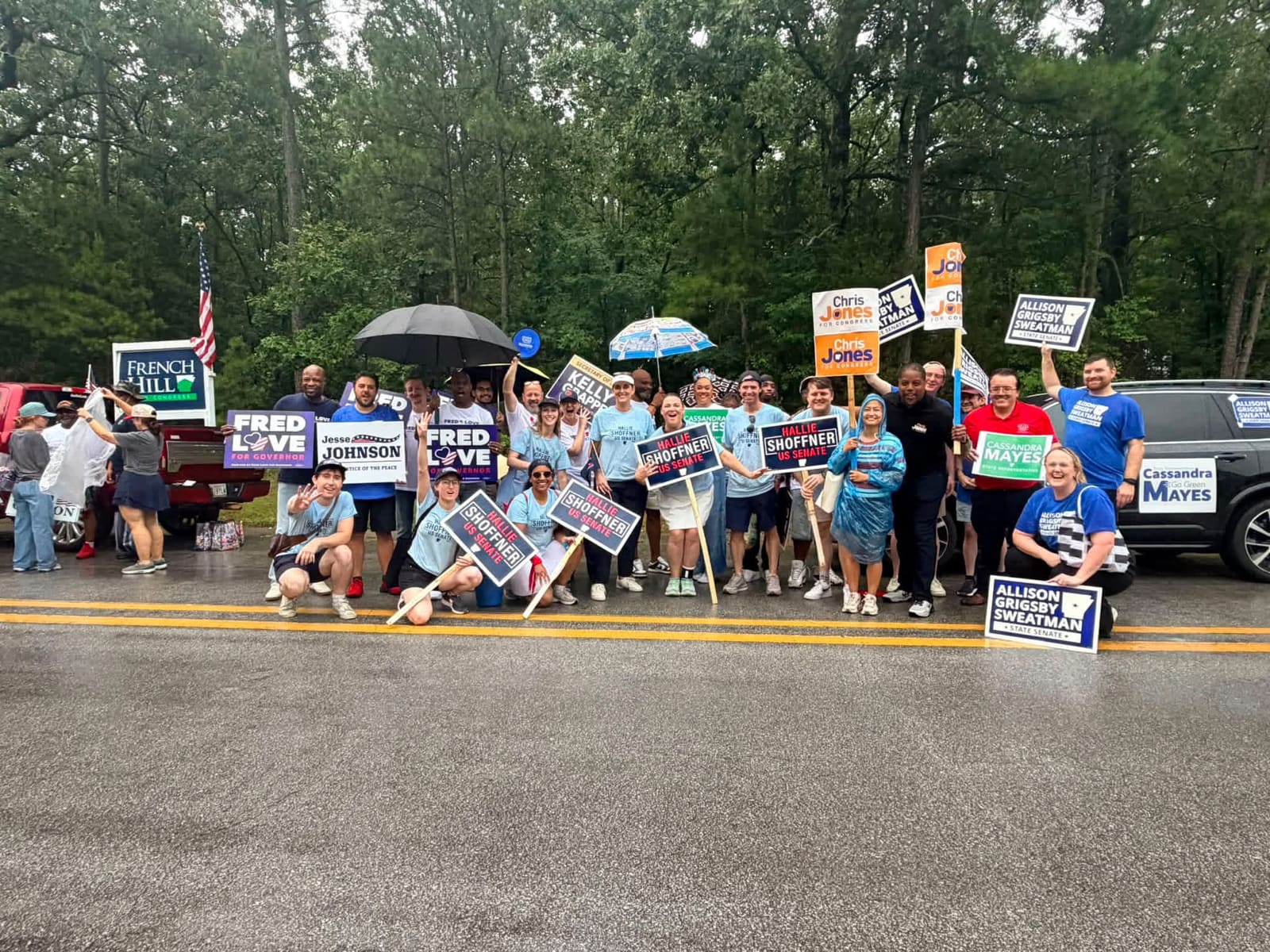 Kelly Grappe in Pulaski County, Arkansas — campaign photo Kelly Grappe, candidate for Arkansas Secretary of State, campaigning in Pulaski County, Arkansas
