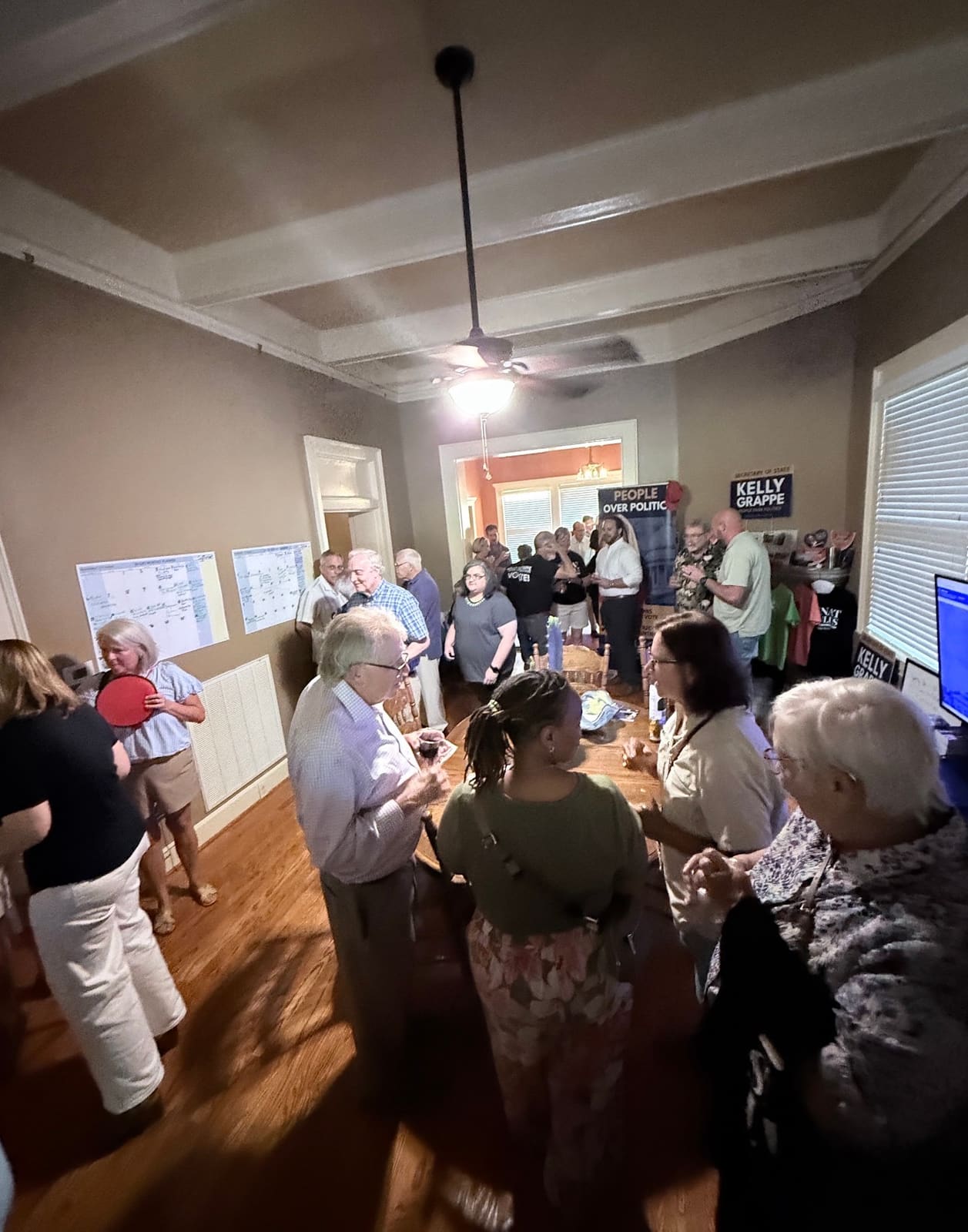 Kelly Grappe in Pulaski County, Arkansas — campaign photo Kelly Grappe, candidate for Arkansas Secretary of State, campaigning in Pulaski County, Arkansas