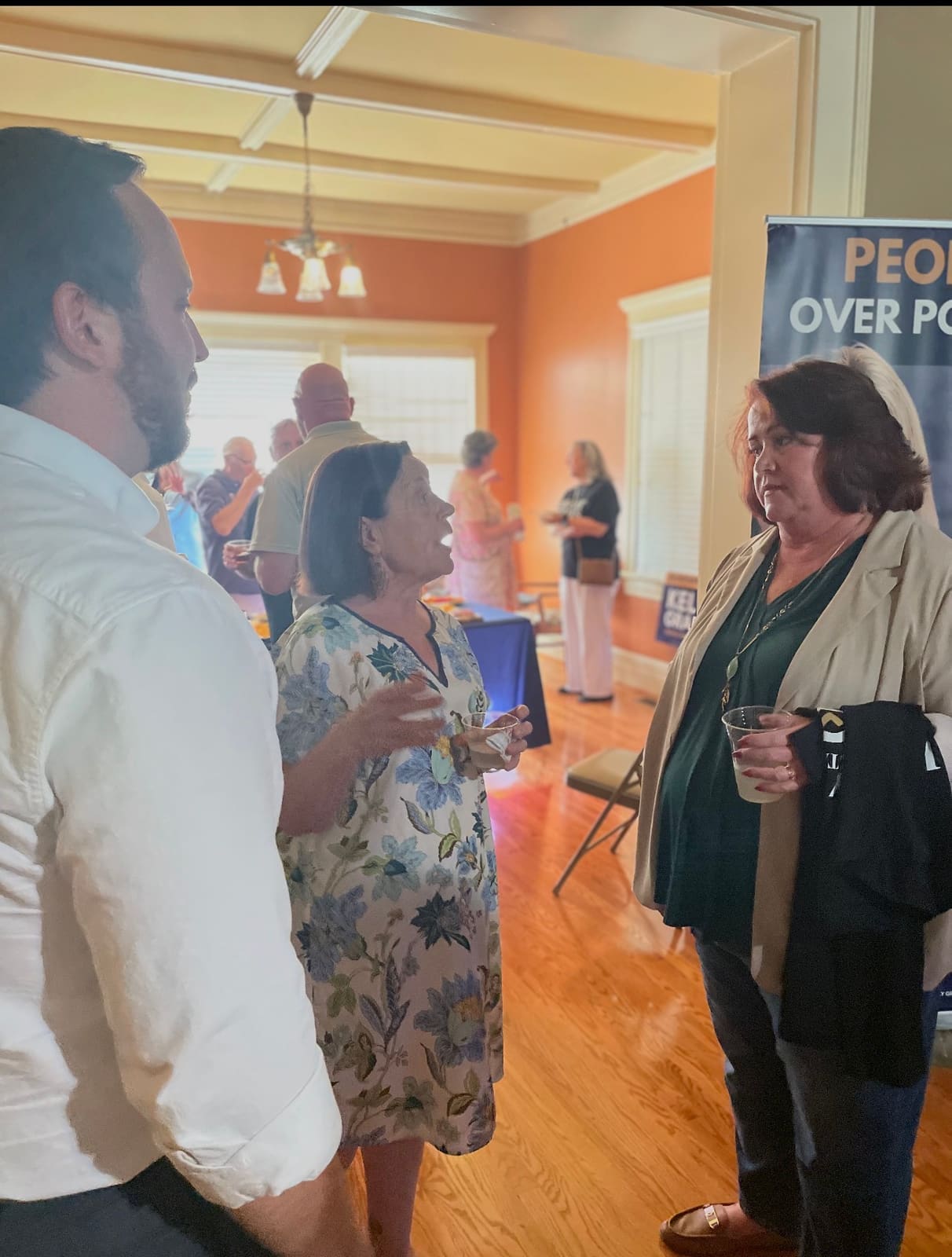 Kelly Grappe in Pulaski County, Arkansas — campaign photo Kelly Grappe, candidate for Arkansas Secretary of State, campaigning in Pulaski County, Arkansas