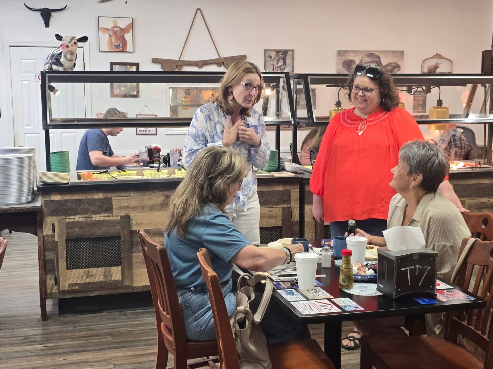 Kelly Grappe, candidate for Arkansas Secretary of State, campaigning in Randolph County, Arkansas