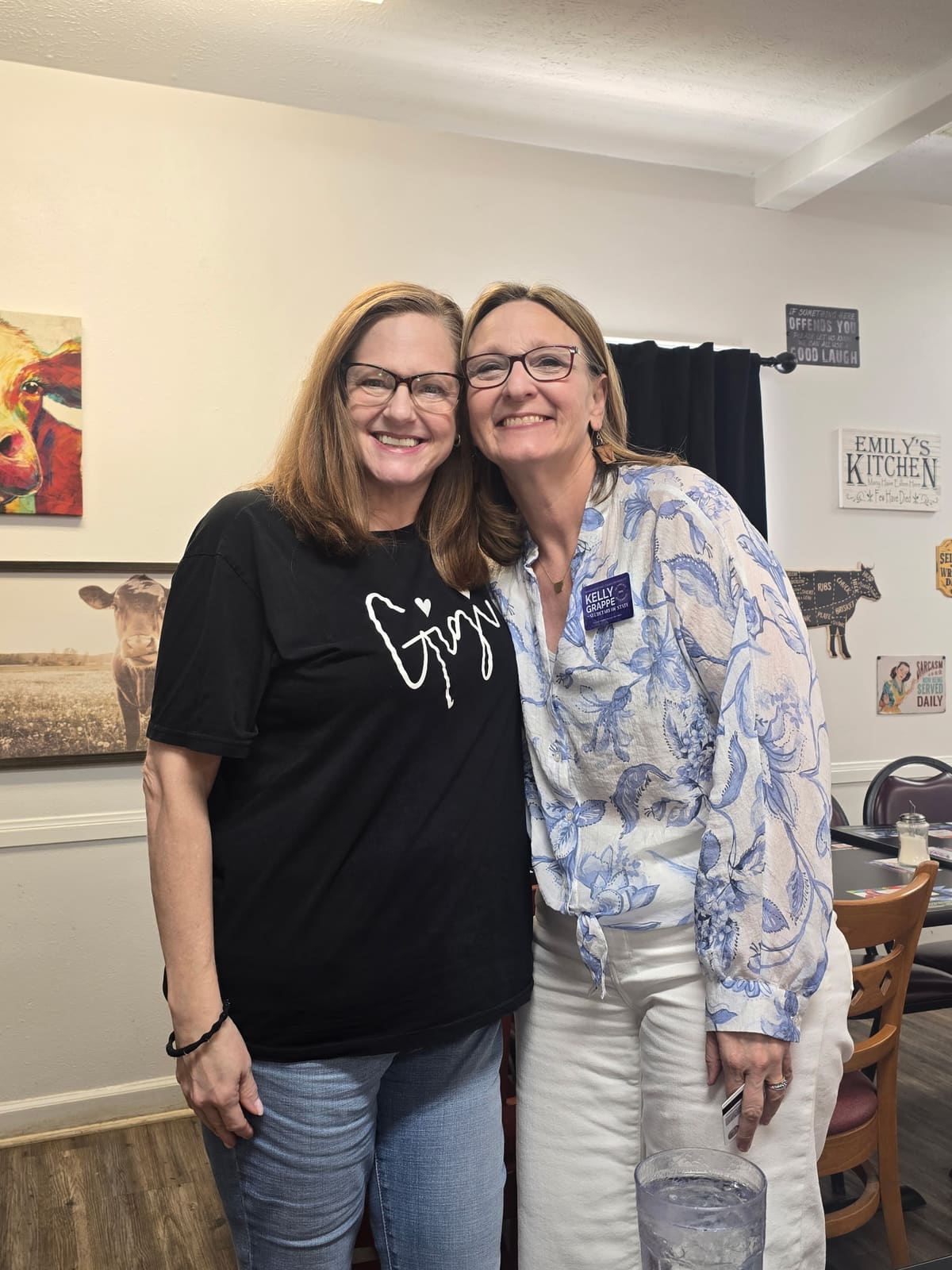 Kelly Grappe in Randolph County, Arkansas — campaign photo Kelly Grappe, candidate for Arkansas Secretary of State, campaigning in Randolph County, Arkansas