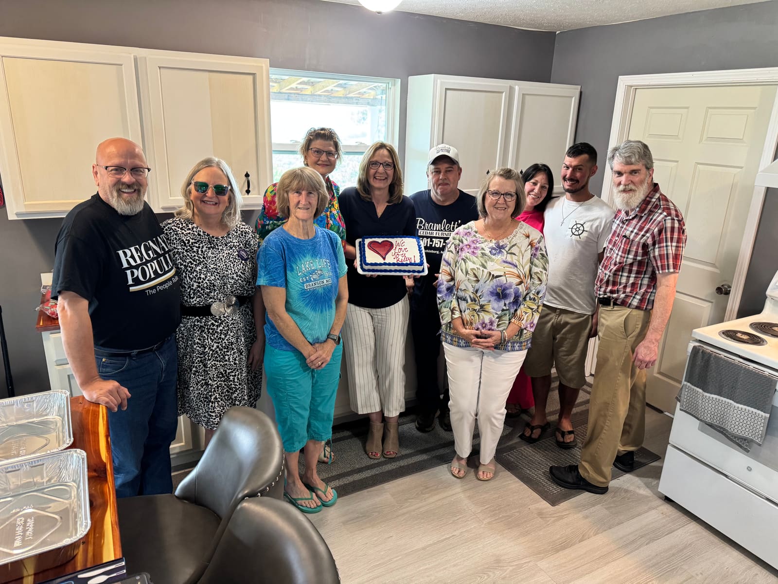 Kelly Grappe in Van Buren County, Arkansas — campaign photo Kelly Grappe, candidate for Arkansas Secretary of State, campaigning in Van Buren County, Arkansas