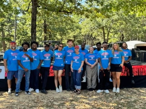 Kelly Grappe in Yell County, Arkansas — campaign photo Kelly Grappe, candidate for Arkansas Secretary of State, campaigning in Yell County, Arkansas
