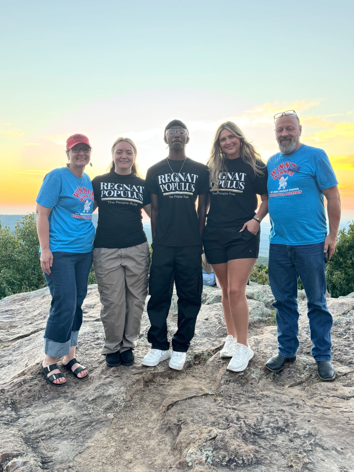 Kelly Grappe in Yell County, Arkansas — campaign photo Kelly Grappe, candidate for Arkansas Secretary of State, campaigning in Yell County, Arkansas